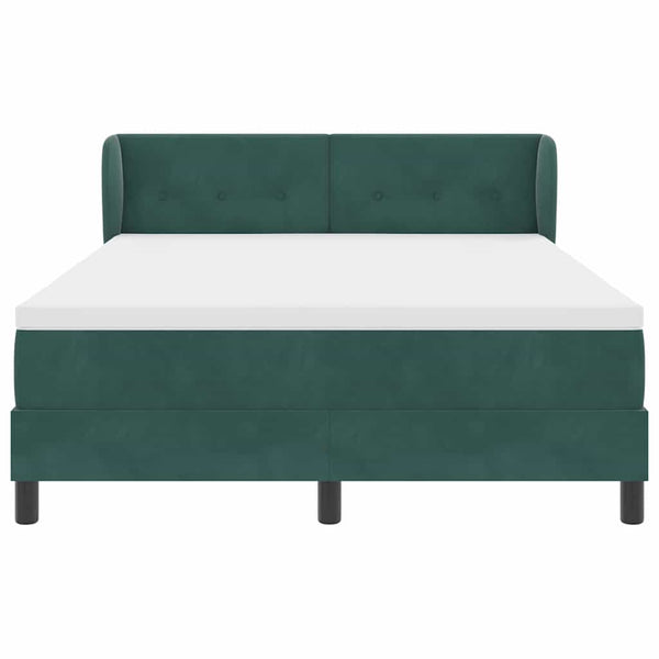 Boxspringbett Dunkelgrün Samt 160x200 cm