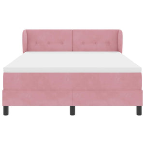 Boxspringbett Rosa Samt 160x200 cm