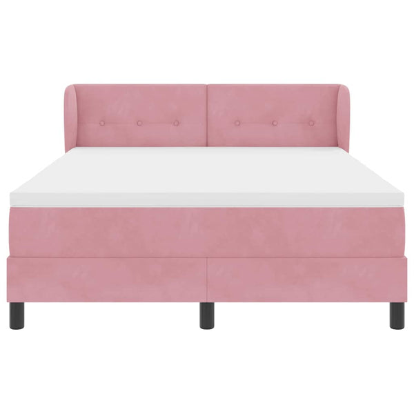 Boxspringbett Rosa Samt 160x200 cm