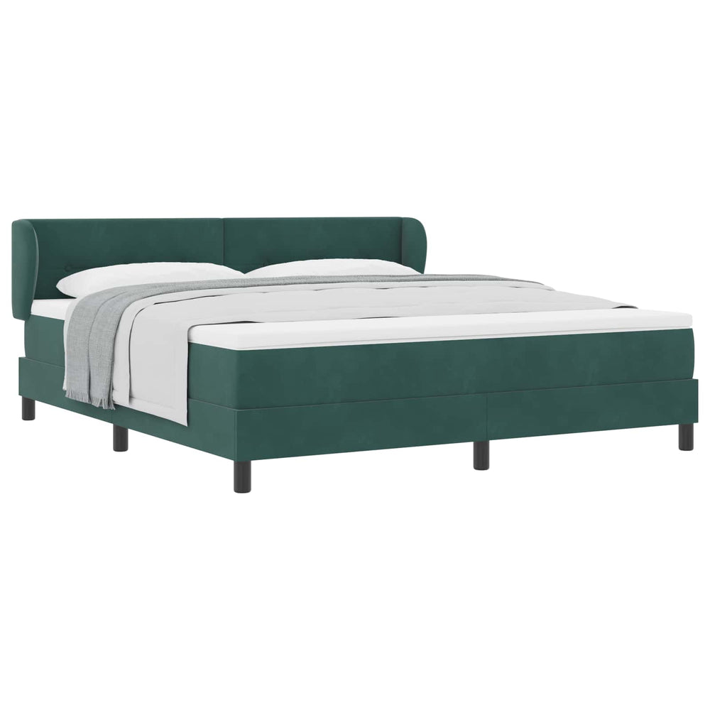 Boxspringbett Dunkelgrün 180x200 cm Samt
