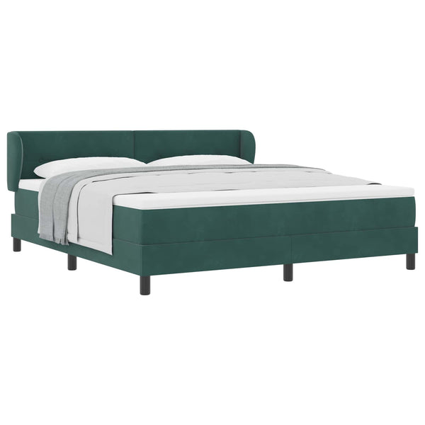 Boxspringbett Dunkelgrün 180x200 cm Samt