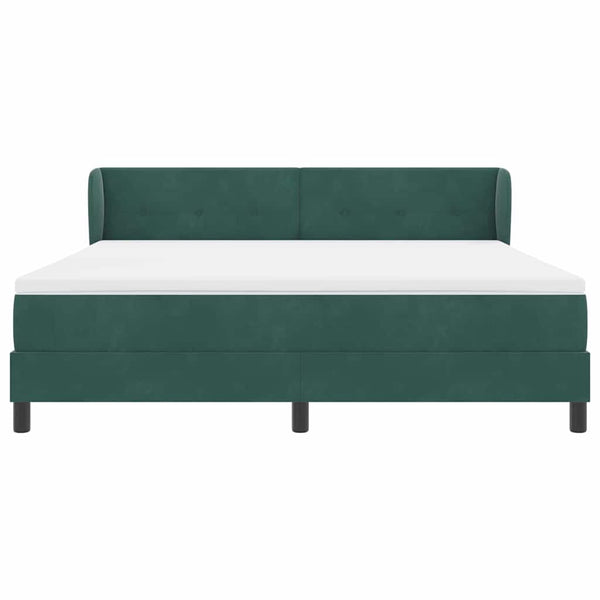 Boxspringbett Dunkelgrün 180x200 cm Samt