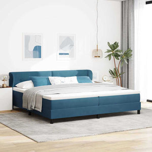 Boxspringbett Dunkelblau 200x200 cm Samt