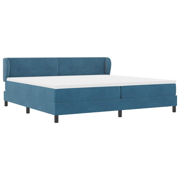 Boxspringbett Dunkelblau 200x200 cm Samt