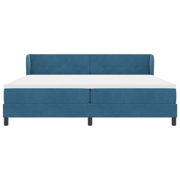 Boxspringbett Dunkelblau 200x200 cm Samt