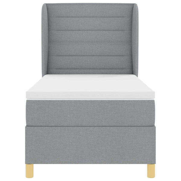 Boxspringbett mit Matratze Hellgrau 200x80 cm
