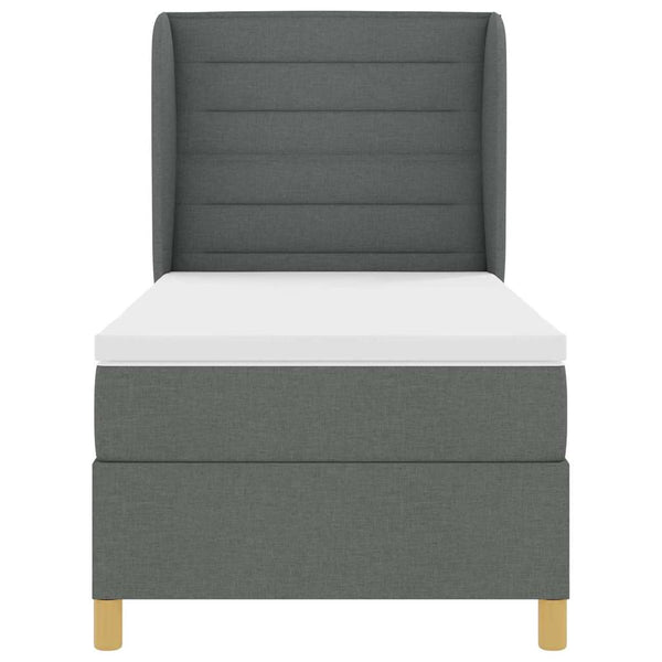 Boxspringbett mit Matratze Dunkelgrau 200x80 cm