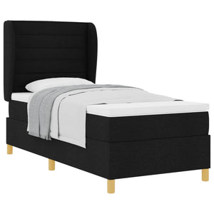 Boxspringbett mit Matratze Schwarz 200x80 cm