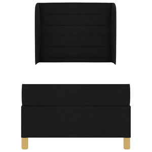Boxspringbett mit Matratze Schwarz 200x80 cm
