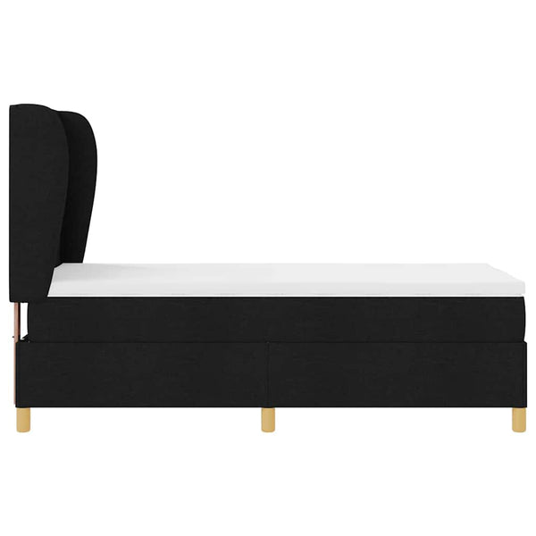 Boxspringbett mit Matratze Schwarz 200x80 cm