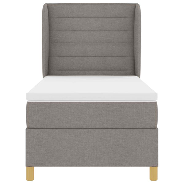 Boxspringbett Taupe mit Matratze 200x80 cm