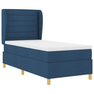 Boxspringbett Blau 200x80 cm mit Matratze