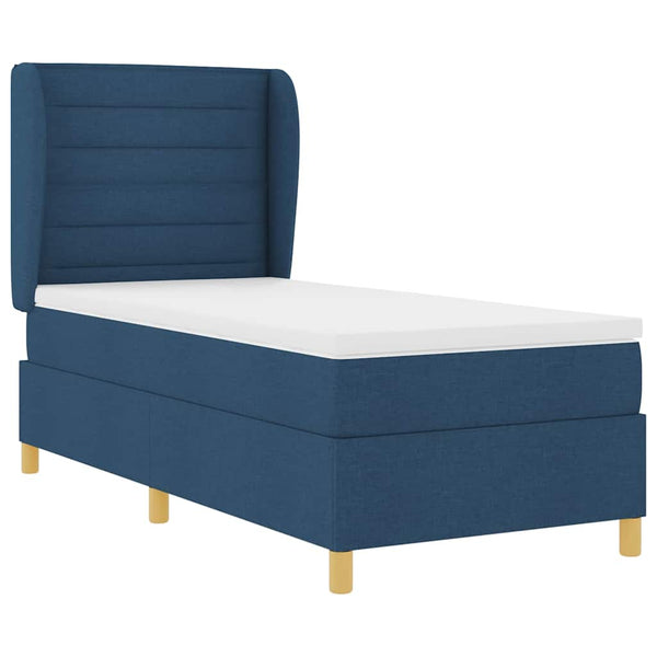 Boxspringbett Blau 200x80 cm mit Matratze