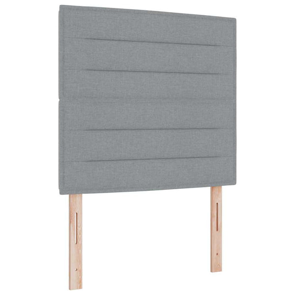 vidaXL Lit tapissier avec matelas Gris clair 190 x 90 cm Tissu