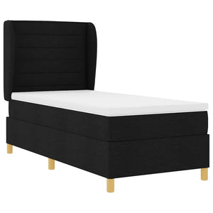 Boxspringbett mit Matratze Schwarz 190x90 cm
