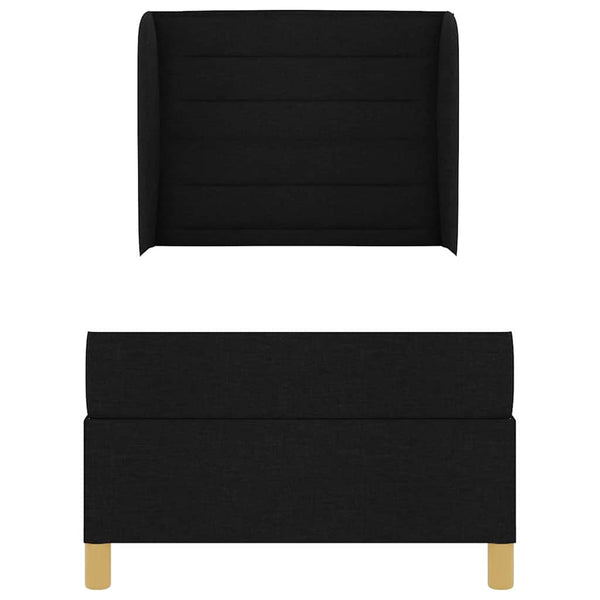 Boxspringbett mit Matratze Schwarz 190x90 cm