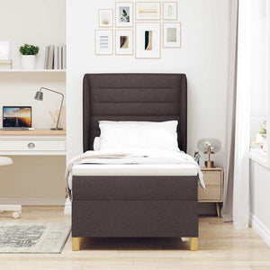 Boxspringbett Dunkelbraun 190x90 cm mit Matratze