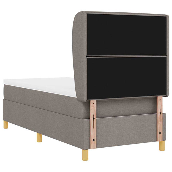Boxspringbett Taupe mit Matratze 190x90 cm