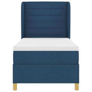 Boxspringbett Blau mit Matratze 190x90 cm