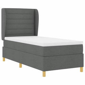 Boxspringbett mit Matratze Dunkelgrau 200x90 cm