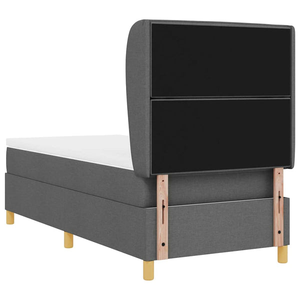 Boxspringbett mit Matratze Dunkelgrau 200x90 cm