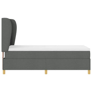 Boxspringbett mit Matratze Dunkelgrau 200x90 cm