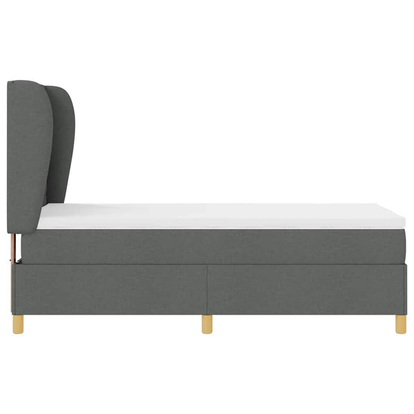 Boxspringbett mit Matratze Dunkelgrau 200x90 cm