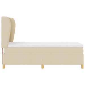 Boxspringbett Creme 200 x 90 cm mit Matratze