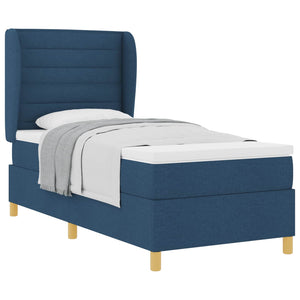 Boxspringbett Blau 200x90 cm mit Matratze