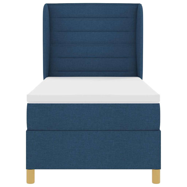 Boxspringbett Blau 200x90 cm mit Matratze