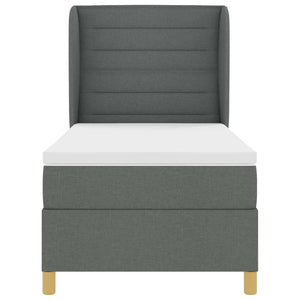 Boxspringbett mit Matratze Dunkelgrau 90x190