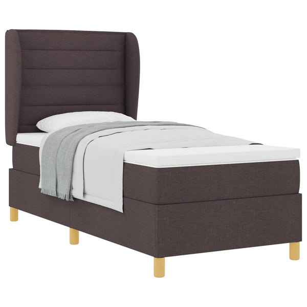 Boxspringbett mit Matratze Dunkelbraun 200x100 cm