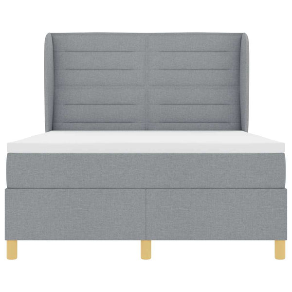 Boxspringbett mit Matratze Hellgrau 190x140 cm