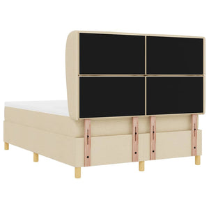 vidaXL Lit coffre avec matelas crème 190 x 140 cm tissu