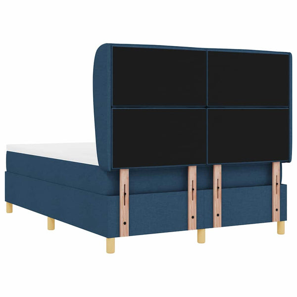 Boxspringbett Blau 190 x 140 cm mit Matratze