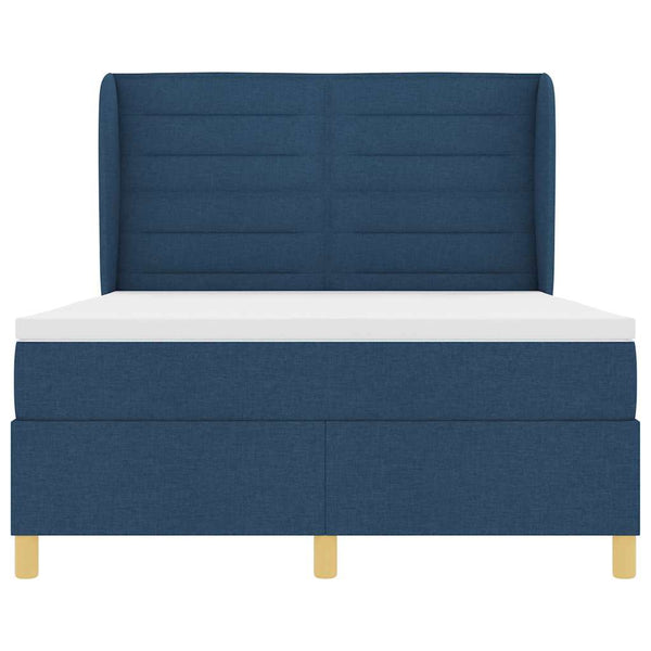 Boxspringbett Blau 190 x 140 cm mit Matratze