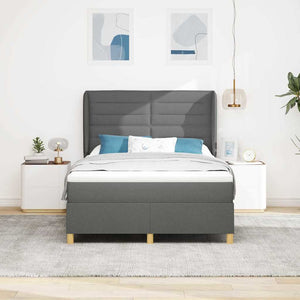 Boxspringbett mit Matratze Dunkelgrau 200x140 cm