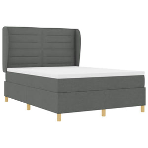 Boxspringbett mit Matratze Dunkelgrau 200x140 cm