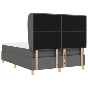 Boxspringbett mit Matratze Dunkelgrau 200x140 cm