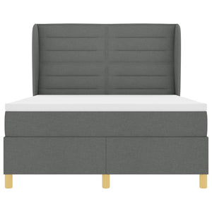 Boxspringbett mit Matratze Dunkelgrau 200x140 cm