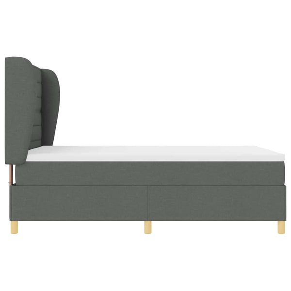 Boxspringbett mit Matratze Dunkelgrau 200x140 cm