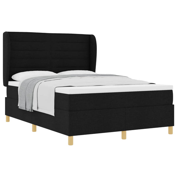 Boxspringbett mit Matratze 200x140 cm Schwarz