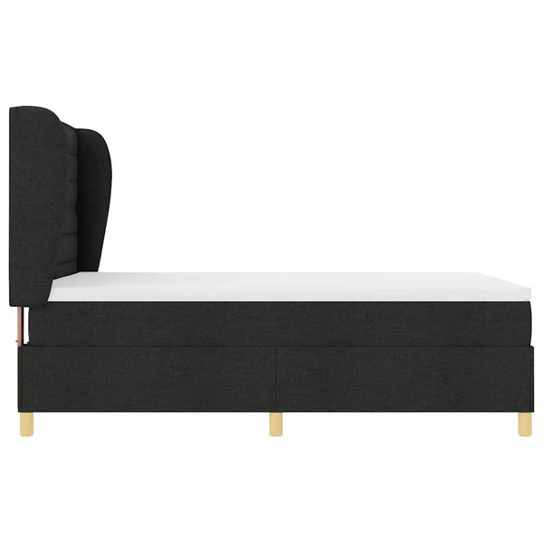Boxspringbett mit Matratze 200x140 cm Schwarz