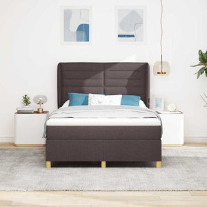 Boxspringbett Dunkelbraun mit Matratze 200x140 cm