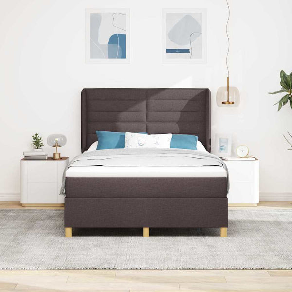 Boxspringbett Dunkelbraun mit Matratze 200x140 cm