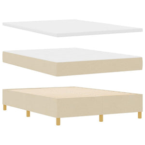 Boxspringbett Creme 200x140 cm mit Matratze