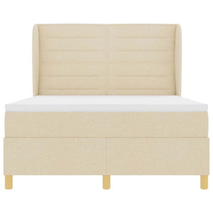 Boxspringbett Creme 200x140 cm mit Matratze