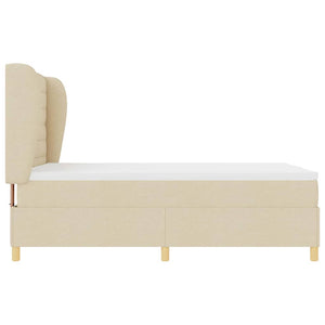 Boxspringbett Creme 200x140 cm mit Matratze