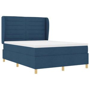 Blaues Boxspringbett mit Matratze 200x140 cm