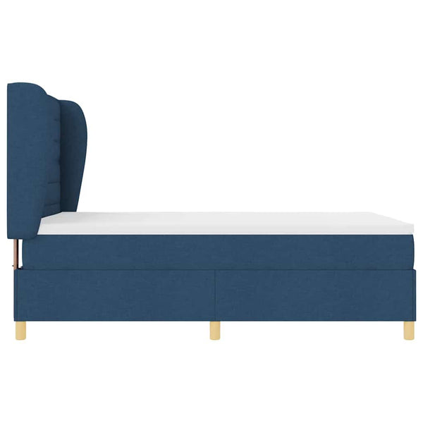 Blaues Boxspringbett mit Matratze 200x140 cm
